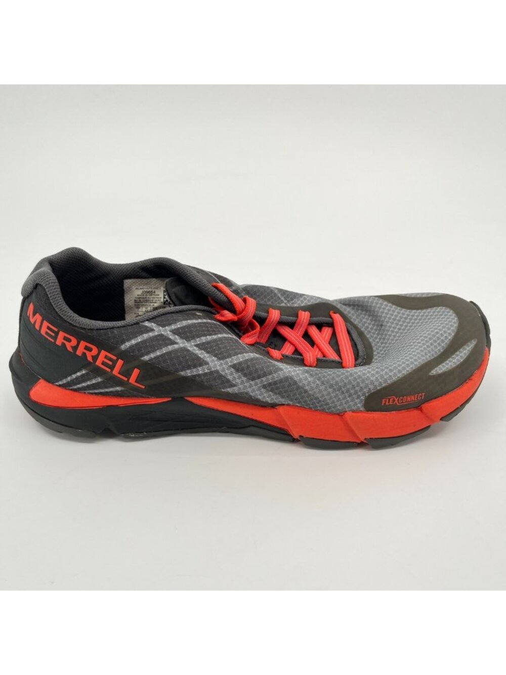 Merrell Bare Access Flex Womens Size 7 Gray Orange Trail Running Shoes Sneakers
